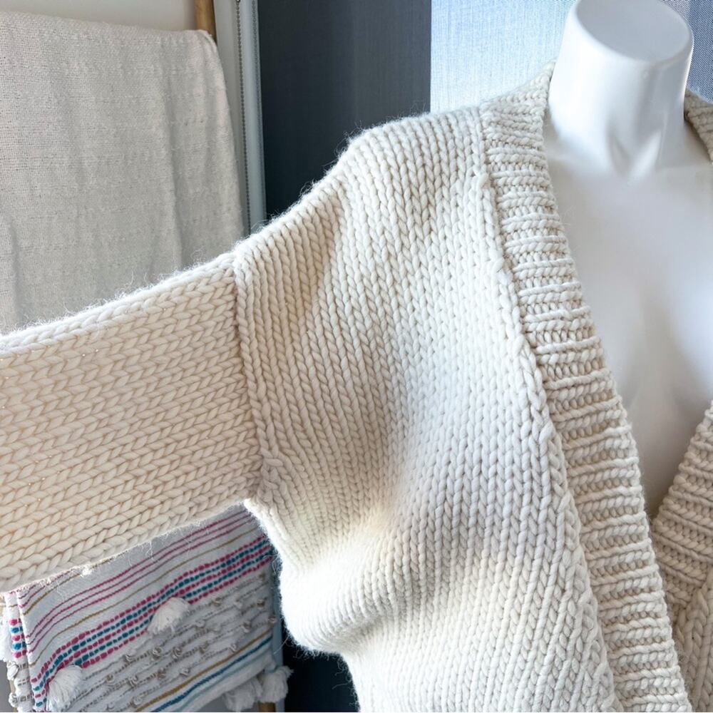 Mother Soul Serenade Criss Cross Chunky Knit Pullover Jumper Sweater Size Medium - Picture 5 of 12